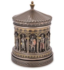 Veronese WS-1484 Шкатулка «Греческий пантеон» ротунда вращ.