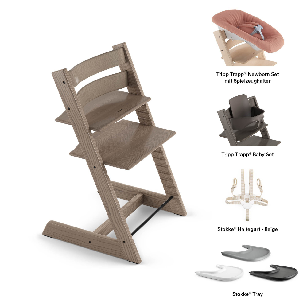 Стульчик Stokke Tripp Trapp Ash Taupe, темно-серый