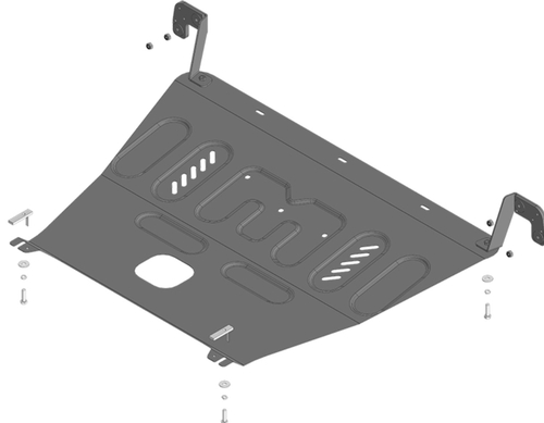 Защита стальная 2 мм двигателя и кпп для Renault Samsung XM3 2020-2024 Motodor.71711