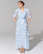 Юбка длины макси из премиального шифона