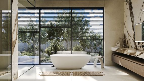 Ванна из искусственного камня ABBER Stein AS9611-1.6 белая матовая