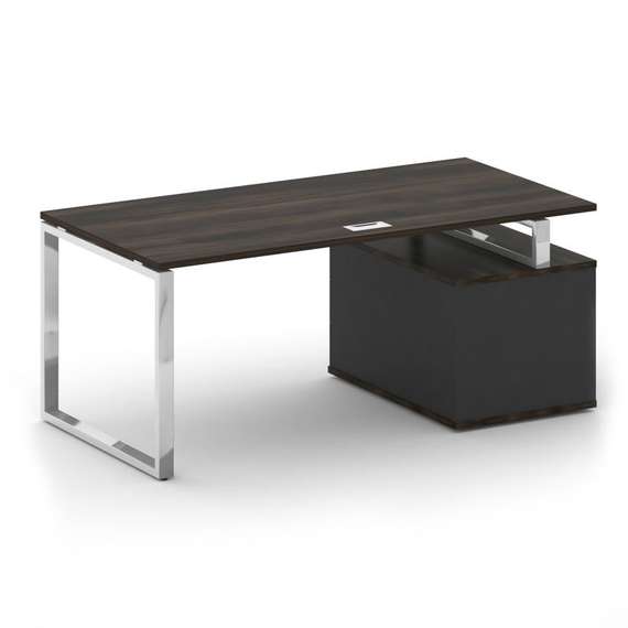 Shift Стол руководителя с опорной тумбой, левый SK.SRT-180 (L) Дуб Мали/Антрацит 1800*904*753