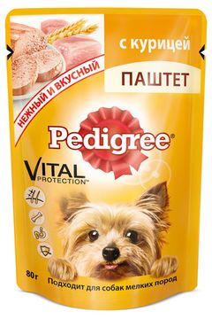 Pedigree пауч паштет с курицей для собак мелких пород 80 гр