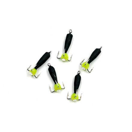 Мормышка вольф. безнасадочная "ЯМАН" Черт с петлей (длинный), d-3 мм, вес 0,9 г, капля с глазком, цв. флуор. желтый