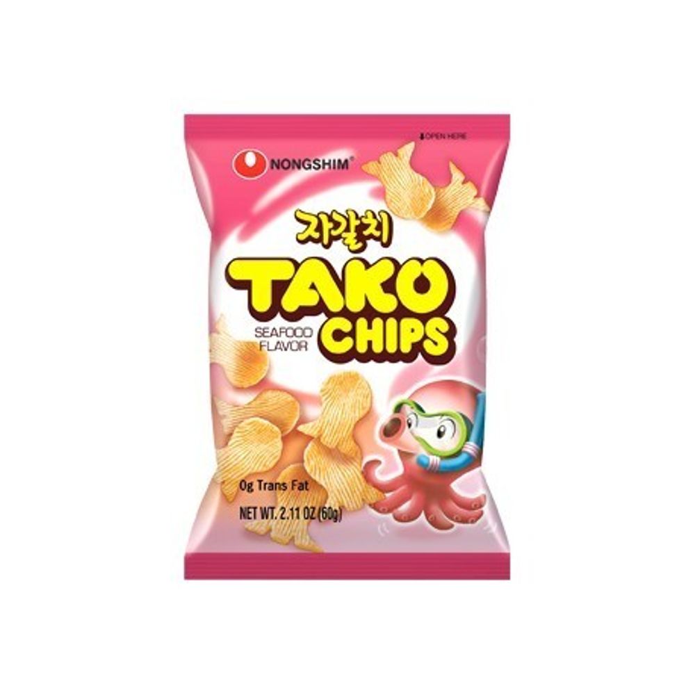 Чипсы со вкусом Осьминога Nongshim Tako Chips 60 г