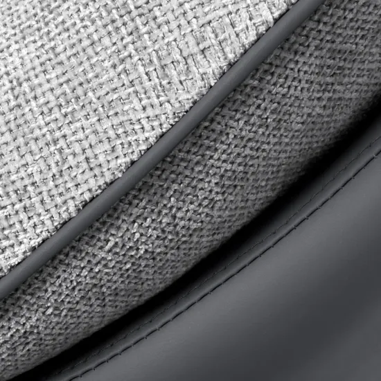 Кресло HUG тёмно-серый, экокожа, шенилл