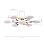 SLE6006-502-07 Светильник потолочный Белый/Белый LED 7*12W 3000K/4500K/6000K FAEMA