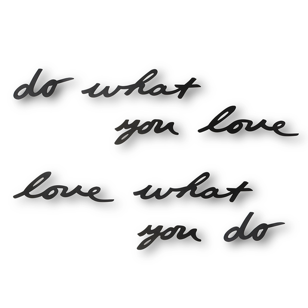 Надпись декоративная Do What You Love настенная черная