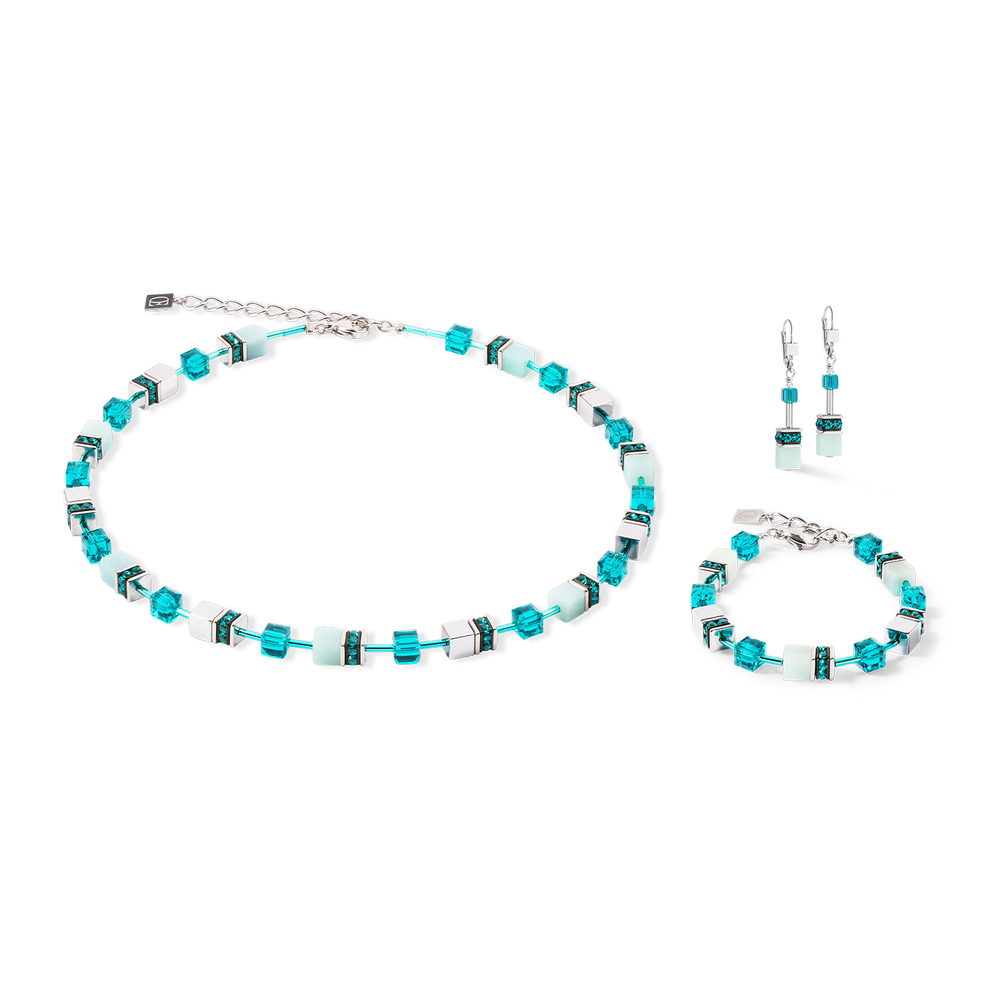 Серьги Coeur de Lion Dark Green-Silver 4010/20-0548
