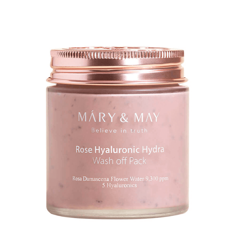 Mary&May Глиняная маска для глубокого увлажнения Rose Hyaluronic Hydra Wash off Pack