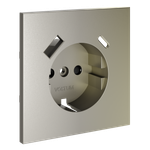 Накладка для розетки с заземлением и защитными шторками, с USB A+C, S70 (шелк)