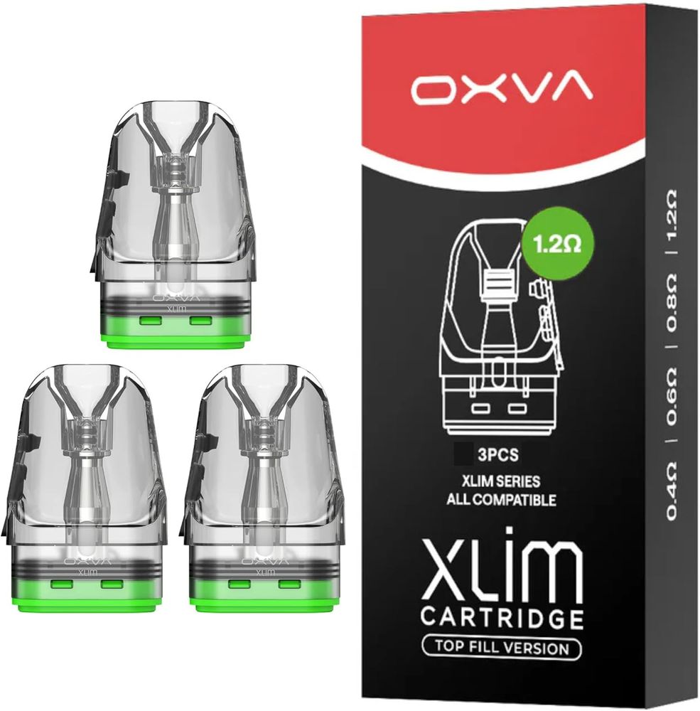 OXVA XLIM Top Fill Cartridge 3ml 1.2ohm (3szt) OXVA XLIM Top Fill Cartridge 3ml 1.2ohm (3szt)