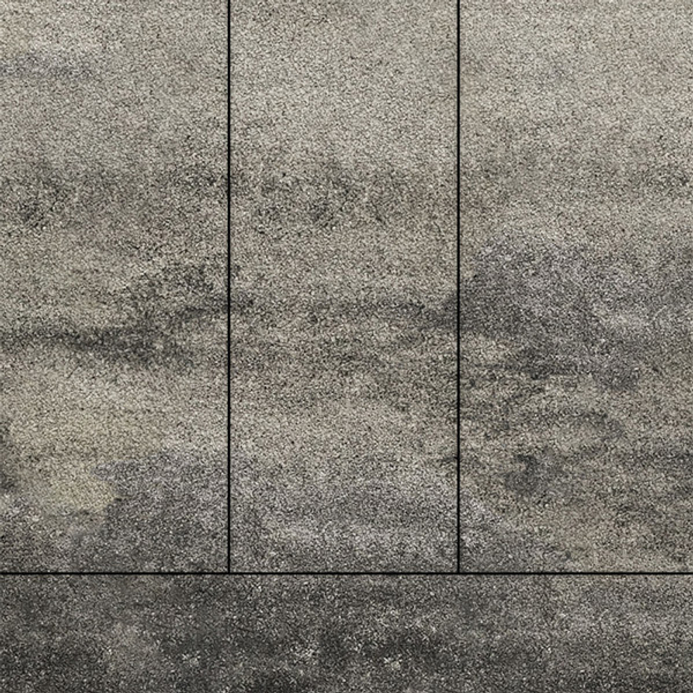 Тротуарная плитка ПРЯМОУГОЛЬНИК 900х300 мм - Листопад гранит Антрацит