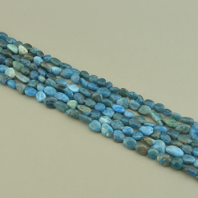 Нитка Апатит,Ларимар 39 см. (Без замка) - Бирюзовая