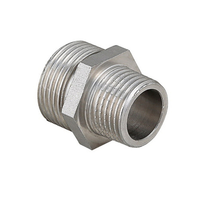 Ниппель латунный резьбовой переходной STOUT - 1"1/4 x 1/2" (никелированный)