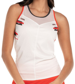 Топ теннисный Lucky in Love Tech It In Tie Back Tank - White