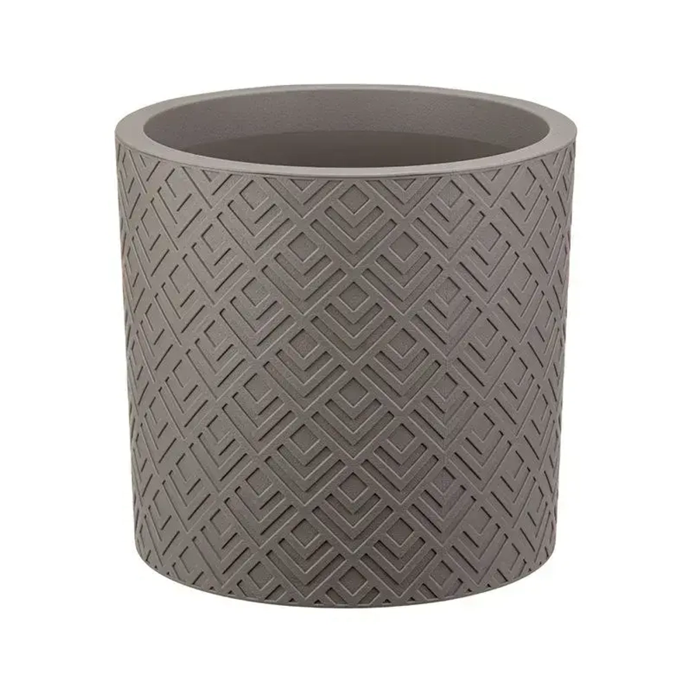 Кашпо ЭТНА D200мм 3,4л с вставкой французcкий серый (комплект 12 шт)