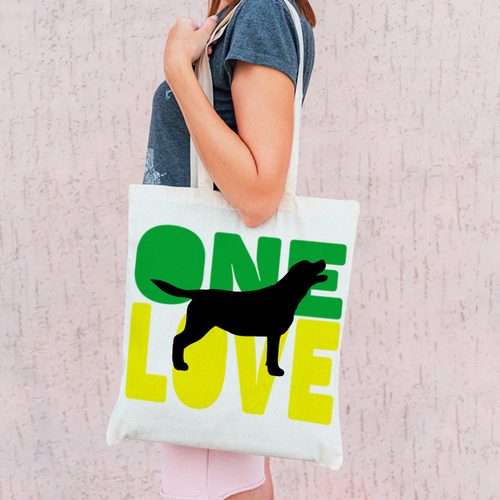 Тканевая сумка "Лабрадор - единственная любовь"