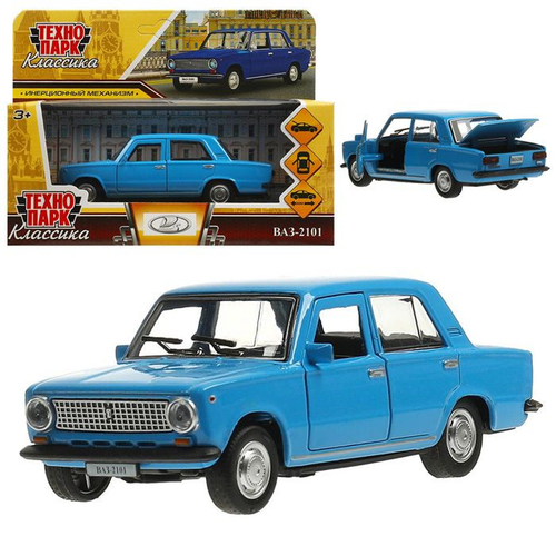 ВАЗ-2101 открываются двери, багажник, синий