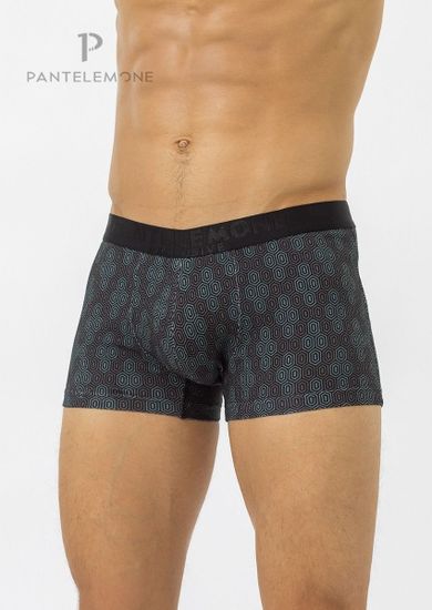 Трусы мужские боксеры Pantelemone PMH-1212, геометрия зеленая моро