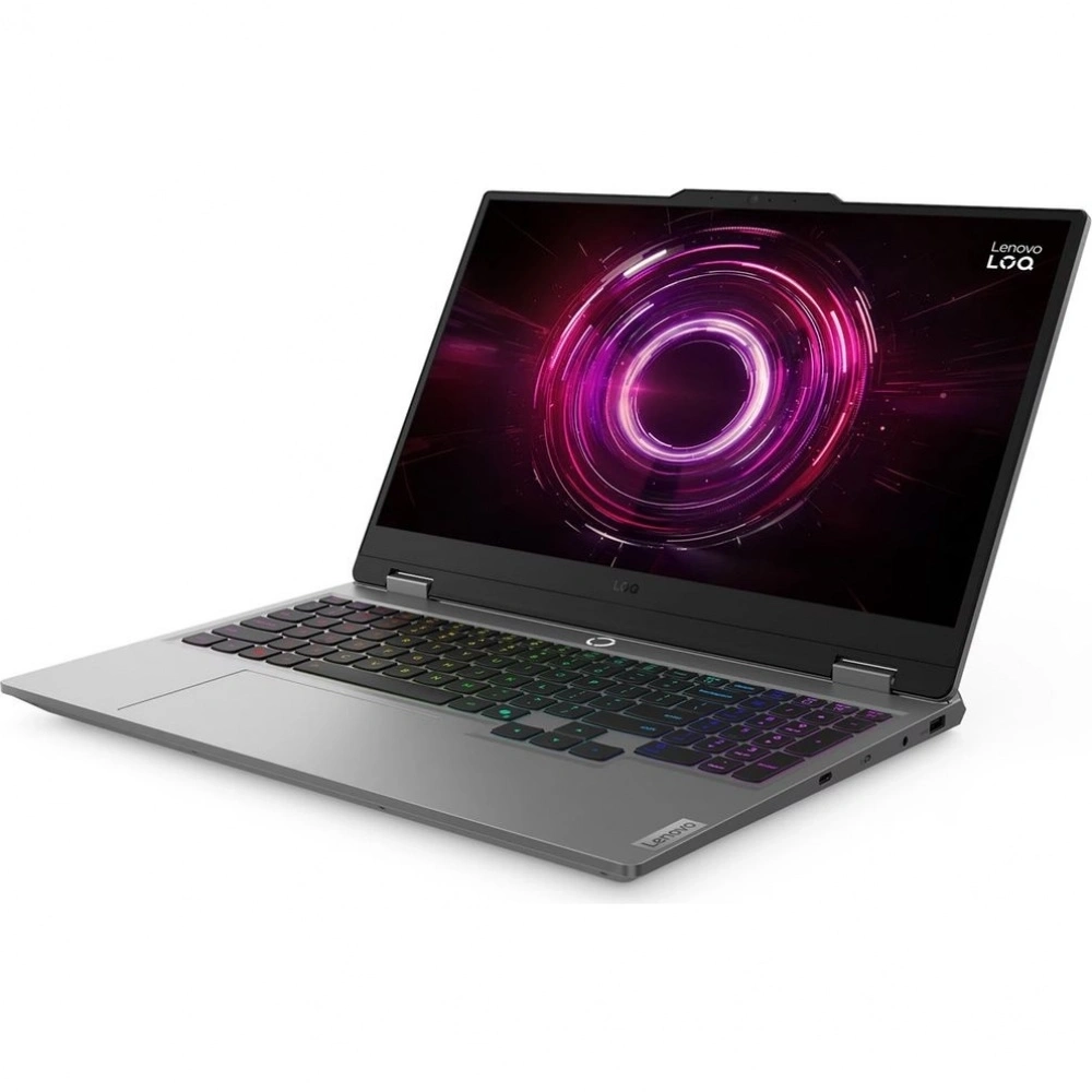 Ноутбук Lenovo LOQ 15AHP10 AMD Ryzen 7 250/16Gb (1*16 D5)/SSD512Gb/RTX5060 8Gb (100W)/15.6"/IPS/FHD/1920x1080/144Hz/Win11 (SL English)/RJ-45/Luna Grey/2.4kg (83JG007PUS)