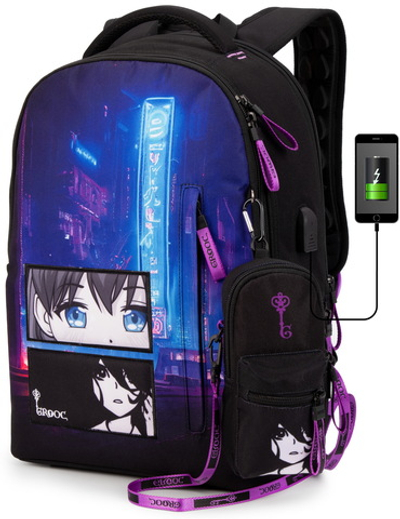 Рюкзак GROOC 14-068 + пенал + мешок + сумка-пенал