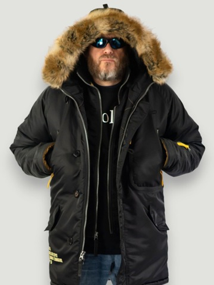 Куртка мужская зимняя Apolloget Expedition (черный/желтый - black/cinamon)
