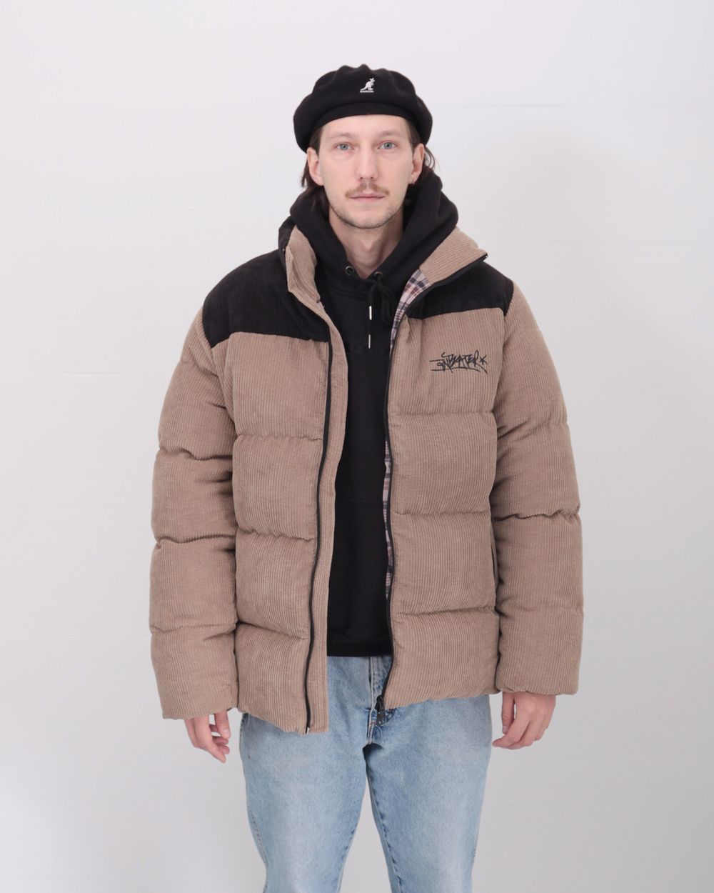 Пуховик Anteater Downjacket Velvet Combo Бежевая