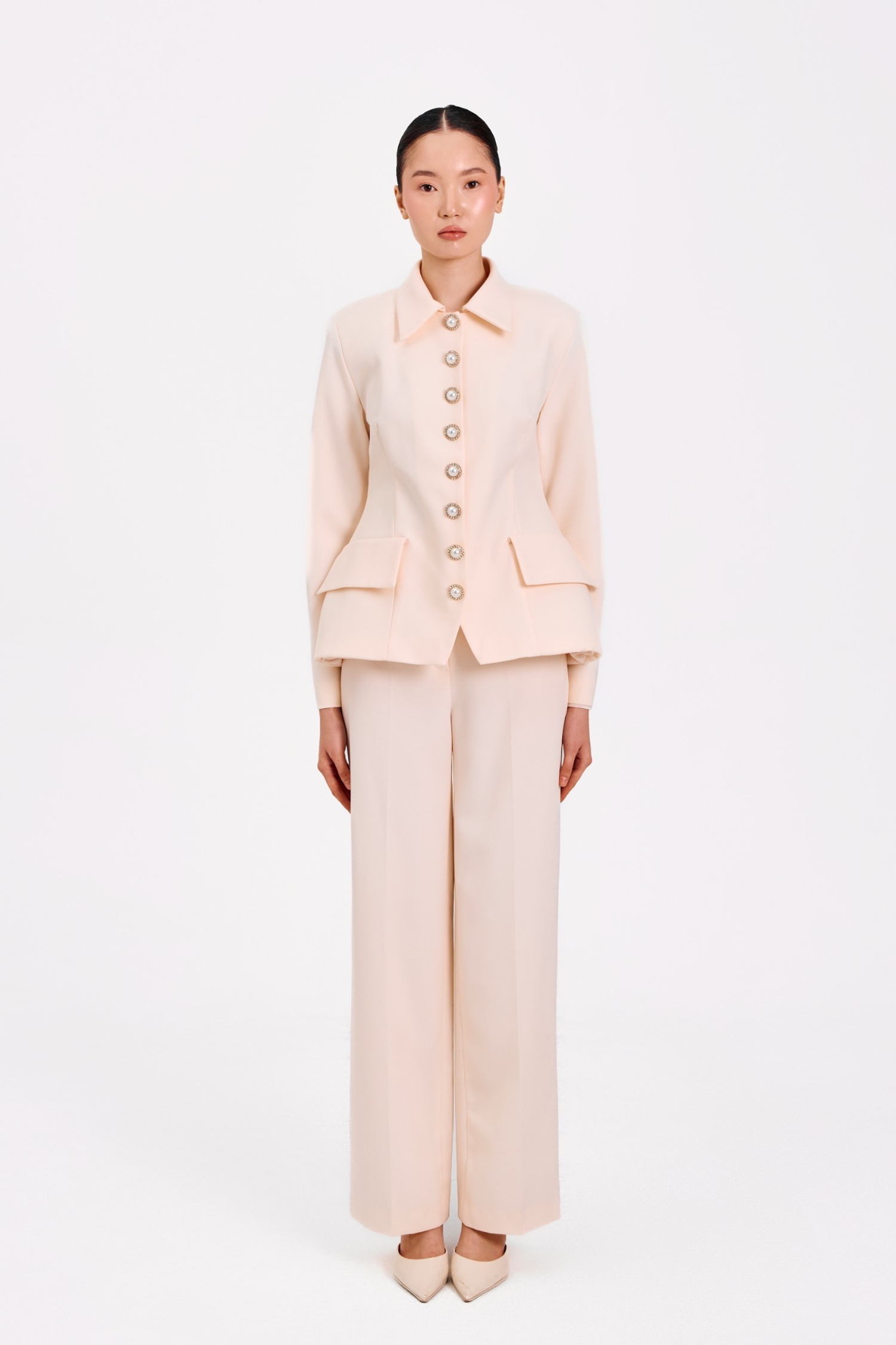 Пиджак Chevalier (Шевалье) СВЕТЛЫЙ (милано) c нар.пуг.