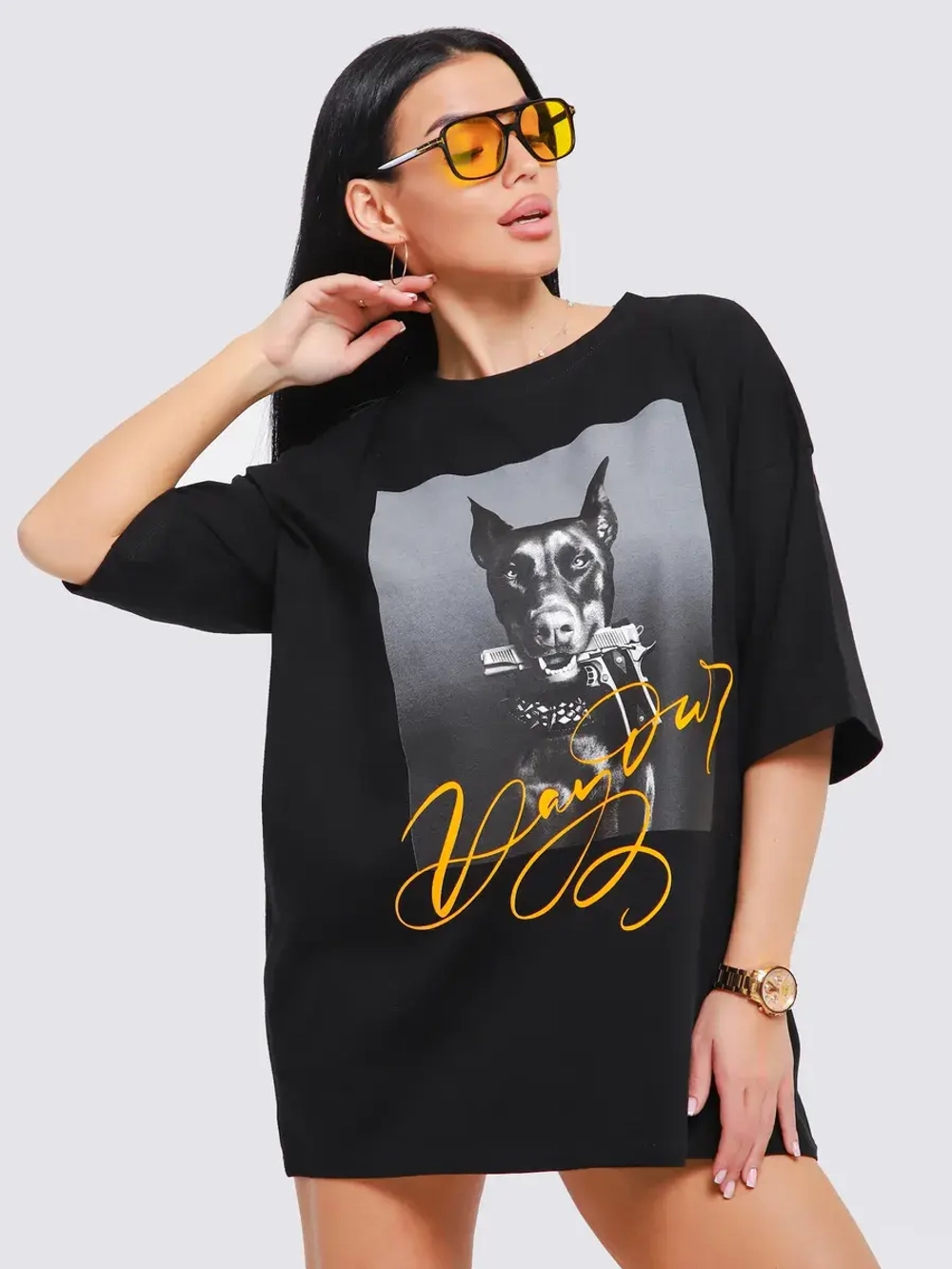 Футболка женская оверсайз принт