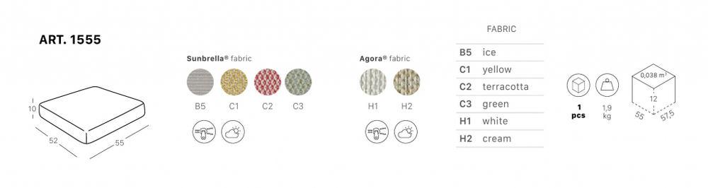 Подушка на сиденье кресла Scab Design Lisa,