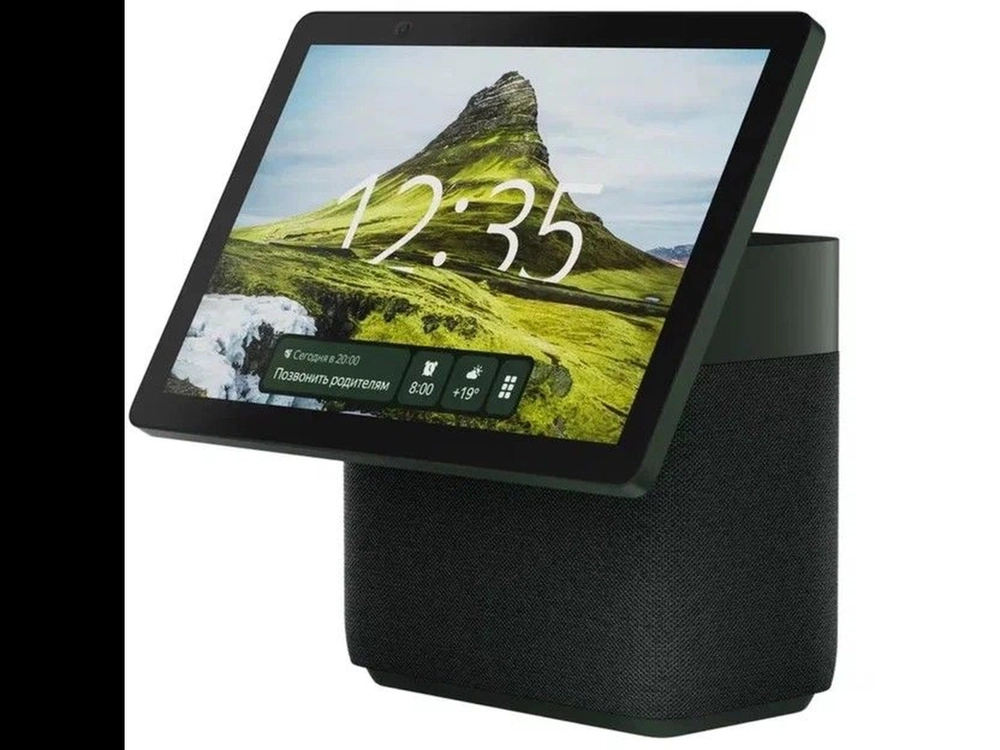 Умная колонка Яндекс Станция Дуо Макс с Алисой (60 Вт, Bluetooth 5.2, Wi-Fi, Zigbee, Дисплей), Зеленая