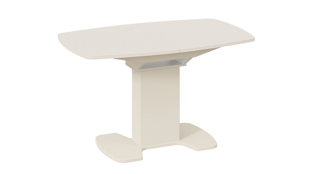 Стол кухонный обеденный раздвижной Бежевый матовый 130х80х75 см