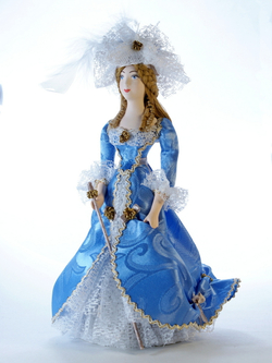 Кукла фарфоровая Дама с тростью