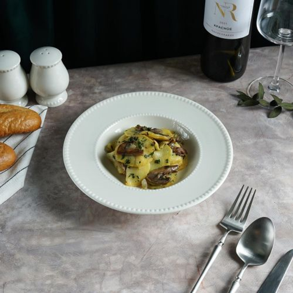 Тарелка глубокая d=23 cм,фарфор "NOBLE" серия "LUXE"