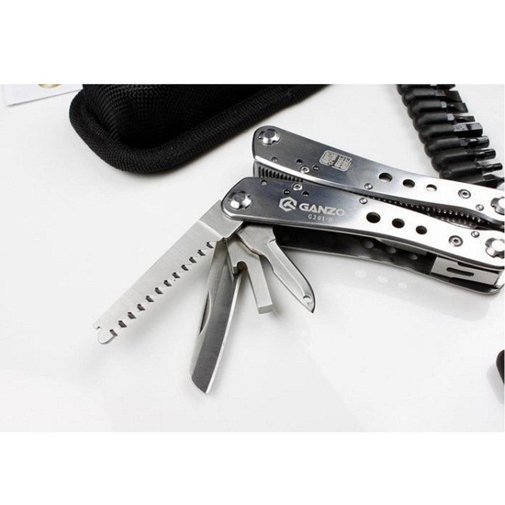 Мультитул Ganzo G201H, 105 мм, 22 функций, нейлоновый чехол