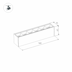 Светильник MAG-LASER-45-L160-6W Day4000 (WH, 15 deg, 24V) (Arlight, IP20 Металл, 5 лет) 026933