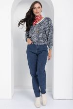 Джемпер Бери и беги (сине-серый) Б12680-7 LT Collection