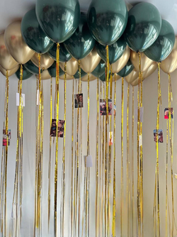 Воздушные шары на дождике с привязанными фото №2967