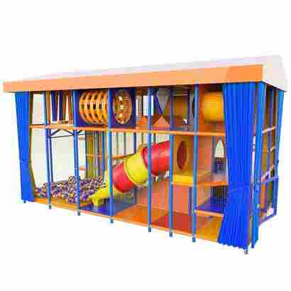Детский уличный игровой лабиринт с крышей «Мандарин» 7,38×3,69×4,6 м