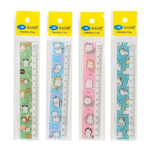 Линейка Basir пластиковая, серия "Кошка", с рисунком котиков на корпусе, 15 см