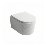 Унитаз подвесной безободковый WAVE LINE Tornado3.0, сид. дюропласт, м/л, быстр, БЕЛЫЙ глянец (L)