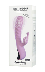 Нежно-розовый вибростимулятор Mini Trigger - 18 см. (Цвет: нежно-розовый)