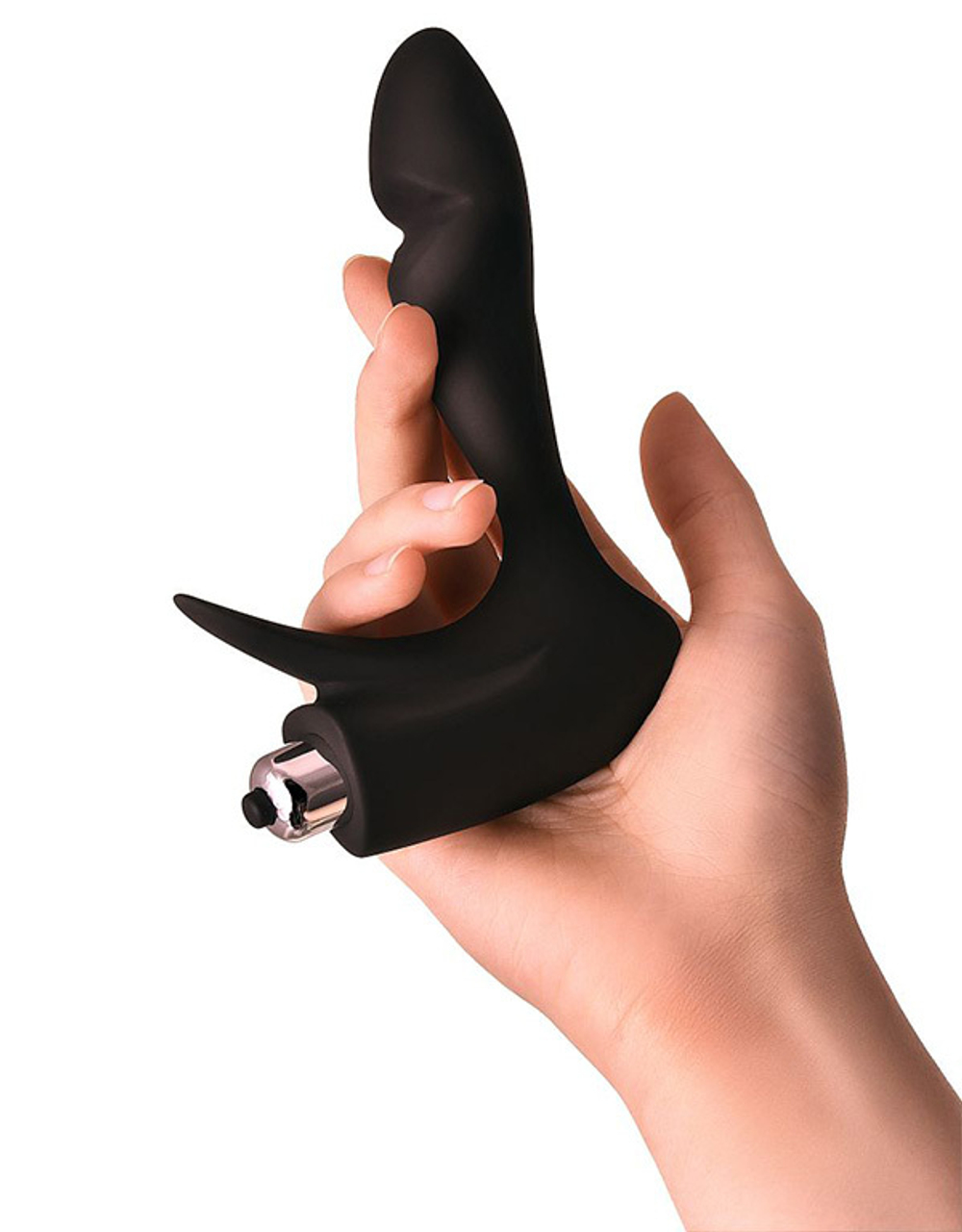 Черный массажер простаты 14,4см Erotist Toys First