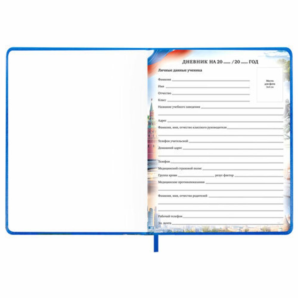 Дневник 1-11 класс 48 л., кожзам (твердая с поролоном), печать, цветной блок, BRAUBERG, "Символика", 106955