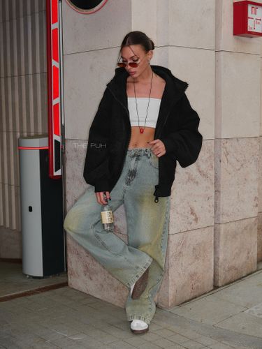 Широкие хлопковые джинсы-трансформеры