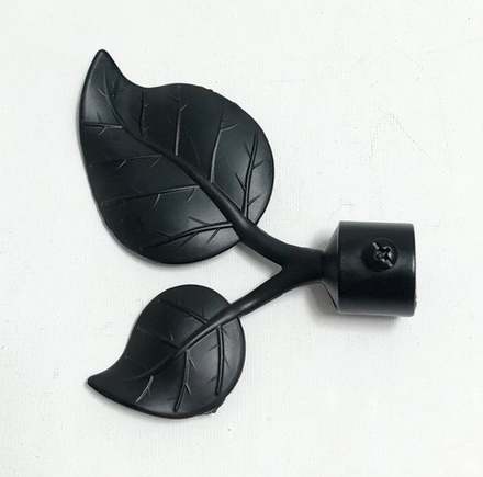 Наконечники "Готика Вяз левый и правый" d20 мм, цвет черный