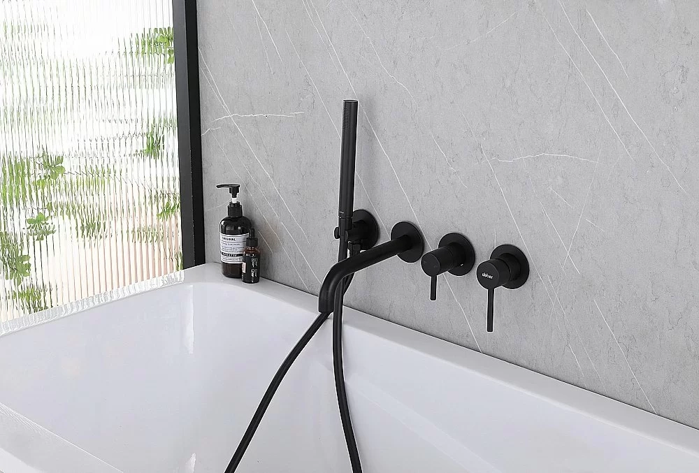 Смеситель для ванны Abber WASSER KREIS AF8130B черный матовый