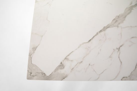 Стол Франк-М (дуб/нога венге/столешница керамика черный мрамор)