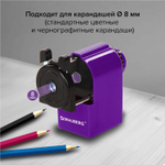 Точилка механическая BRAUBERG "JET" металлический механизм корпус пурпурный (2 штуки в упаковке)